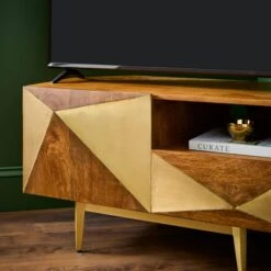 Zadie Corner TV Unit For TVs Up To 42", Mango Wood -Furniture Store 30893737 alt02