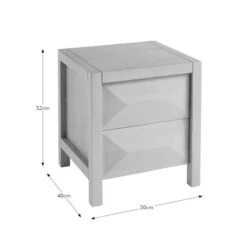 Watkins 2 Drawer Grey Wash Bedside Table, Mango Wood -Furniture Store 30894112 alt09