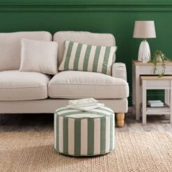 Beatrice Stripe Pouffe