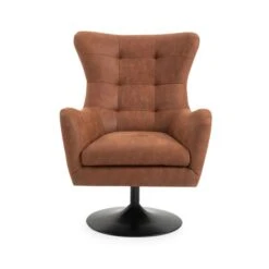 Roan Microsuede Swivel Chair -Furniture Store 30899260 alt02