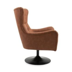 Roan Microsuede Swivel Chair -Furniture Store 30899260 alt04