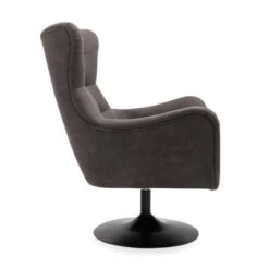 Roan Microsuede Swivel Chair -Furniture Store 30899581 alt04