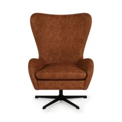 Kuvert Faux Leather Swivel Chair, Tan -Furniture Store 30899583 alt02