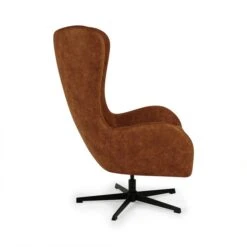 Kuvert Faux Leather Swivel Chair, Tan -Furniture Store 30899583 alt03