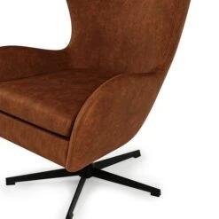 Kuvert Faux Leather Swivel Chair, Tan -Furniture Store 30899583 alt06
