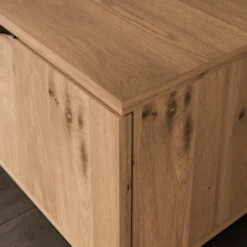 Reynolds Extra Wide TV Unit For TVs Up To 80", Rustic Oak Effect -Furniture Store 30901016 alt05