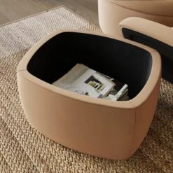Modern Curves Velvet Storage Footstool -Furniture Store 30901501 alt03
