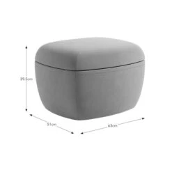 Modern Curves Velvet Storage Footstool -Furniture Store 30901501 alt09