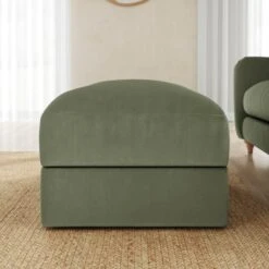 Hattie Matte Plush Velvet Storage Footstool -Furniture Store 30901817 alt01