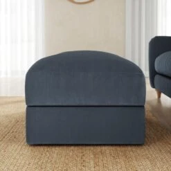 Hattie Matte Plush Velvet Storage Footstool -Furniture Store 30901825 alt01