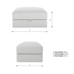 Hattie Matte Plush Velvet Storage Footstool -Furniture Store 30901825 alt09