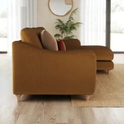 Hattie Matte Plush Velvet Corner Chaise Sofa -Furniture Store 30901829 alt01