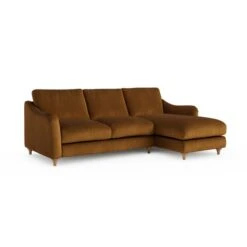 Hattie Matte Plush Velvet Corner Chaise Sofa -Furniture Store 30901829 alt06