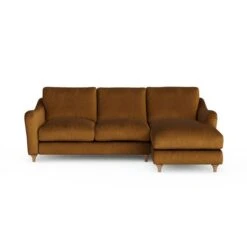 Hattie Matte Plush Velvet Corner Chaise Sofa -Furniture Store 30901829 alt07