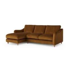 Hattie Matte Plush Velvet Corner Chaise Sofa -Furniture Store 30901830 alt06