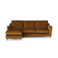 Hattie Matte Plush Velvet Corner Chaise Sofa -Furniture Store 30901830 alt07