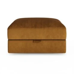 Hattie Matte Plush Velvet Storage Footstool -Furniture Store 30901833 alt07