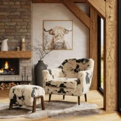 Eddie Cow Accent Chair