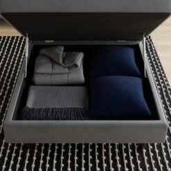 Zoe Square Velvet Footstool With Storage -Furniture Store 30904057 alt02