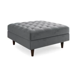 Zoe Square Velvet Footstool With Storage -Furniture Store 30904057 alt05