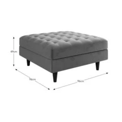 Zoe Square Velvet Footstool With Storage -Furniture Store 30904057 alt09