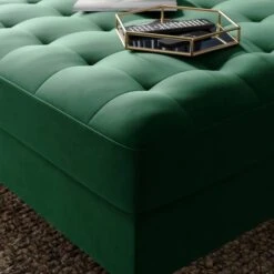 Zoe Square Velvet Footstool With Storage -Furniture Store 30904058 alt03