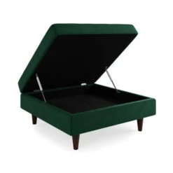 Zoe Square Velvet Footstool With Storage -Furniture Store 30904058 alt06