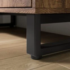 Freddie Low Bookcase, Rustic Wood Effect -Furniture Store 30904866 alt04