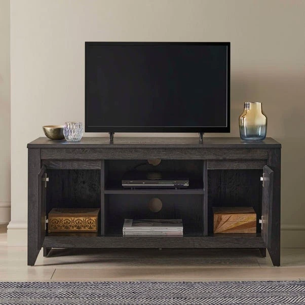 Harlow TV Cabinet For TVs Up To 50", Black 2 Harlow TV Cabinet For TVs Up To 50", Black - Image 2