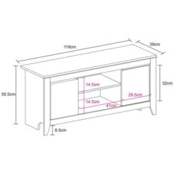 Harlow TV Cabinet For TVs Up To 50", Black 13 Harlow TV Cabinet For TVs Up To 50", Black -Furniture Store 30907133 alt09