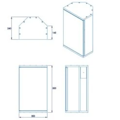 Simplicity Single Door Corner Cabinet -Furniture Store 30908837 alt06
