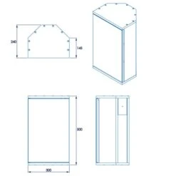 Simplicity Single Door Corner Cabinet -Furniture Store 30908837 alt09