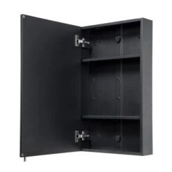 Dawley Matt Black Steel Single Door Cabinet, Matt Black -Furniture Store 30908883 alt05
