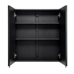 Dawley Steel Double Door Cabinet, Matt Black -Furniture Store 30908884 alt04