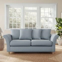 Dixie 3 Seater Sofa, Soft Texture Fabric -Furniture Store 30909168