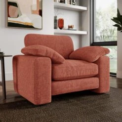 Magnus Soft Textured Chenille Snuggle Sofa -Furniture Store 30909955