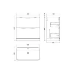 Lunar Floor Standing 2 Drawer Vanity Unit With Polymarble Basin -Furniture Store 30910245 alt09