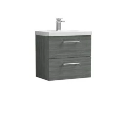 Arno Wall Mounted 2 Drawer Vanity Unit With Basin 39 Arno Wall Mounted 2 Drawer Vanity Unit With Basin -Furniture Store 30910318