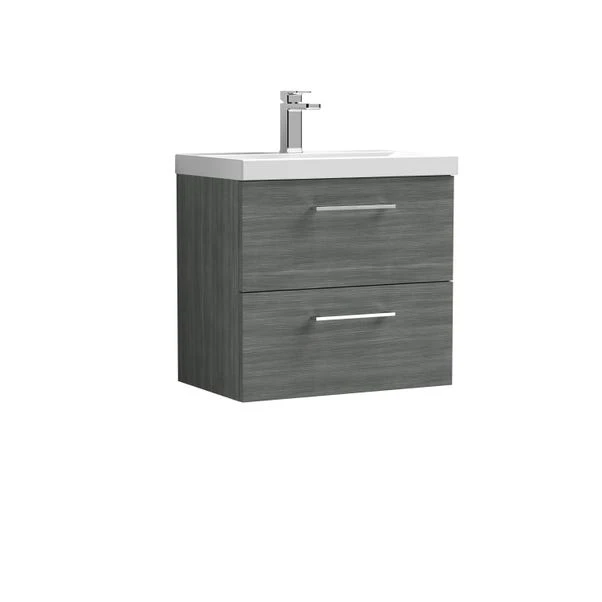 Arno Wall Mounted 2 Drawer Vanity Unit With Basin 20 Arno Wall Mounted 2 Drawer Vanity Unit With Basin - Image 20