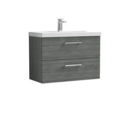 Arno Wall Mounted 2 Drawer Vanity Unit With Basin 24 Arno Wall Mounted 2 Drawer Vanity Unit With Basin -Furniture Store 30910332