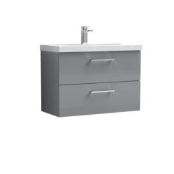 Arno Wall Mounted 2 Drawer Vanity Unit With Basin 22 Arno Wall Mounted 2 Drawer Vanity Unit With Basin -Furniture Store 30910333