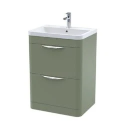Parade Floor Standing 2 Drawer Vanity Unit With Polymarble Basin -Furniture Store 30910346