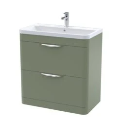Parade Floor Standing 2 Drawer Vanity Unit With Ceramic Basin -Furniture Store 30910359