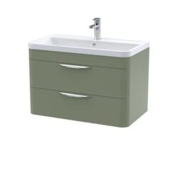 Parade Wall Mounted 2 Drawer Vanity Unit With Ceramic Basin 12 Parade Wall Mounted 2 Drawer Vanity Unit With Ceramic Basin -Furniture Store 30910360