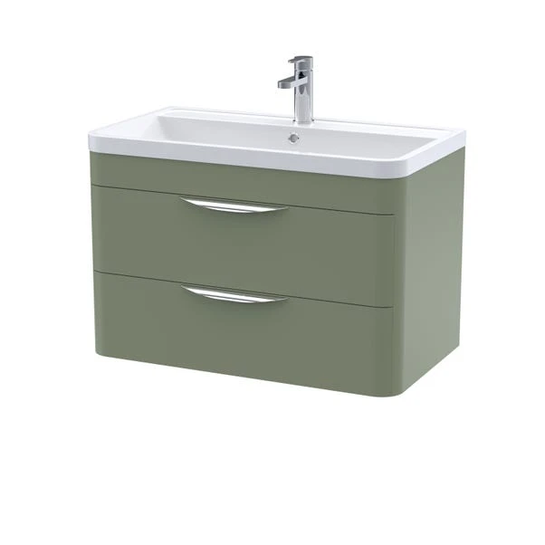 Parade Wall Mounted 2 Drawer Vanity Unit With Ceramic Basin 5 Parade Wall Mounted 2 Drawer Vanity Unit With Ceramic Basin - Image 5