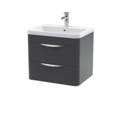 Parade Wall Mounted 2 Drawer Vanity Unit With Ceramic Basin 10 Parade Wall Mounted 2 Drawer Vanity Unit With Ceramic Basin -Furniture Store 30910362