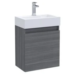 Merit Slimline 1 Door Wall Mounted Vanity Unit With Basin -Furniture Store 30910396