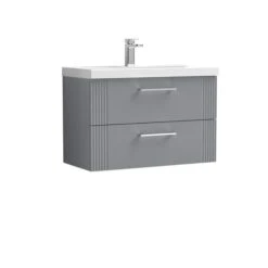 Deco Wall Mounted 2 Drawer Vanity Unit With Basin -Furniture Store 30910425