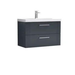 Deco Wall Mounted 2 Drawer Vanity Unit With Basin -Furniture Store 30910427