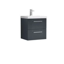 Deco Wall Mounted 2 Drawer Vanity Unit With Basin -Furniture Store 30910437